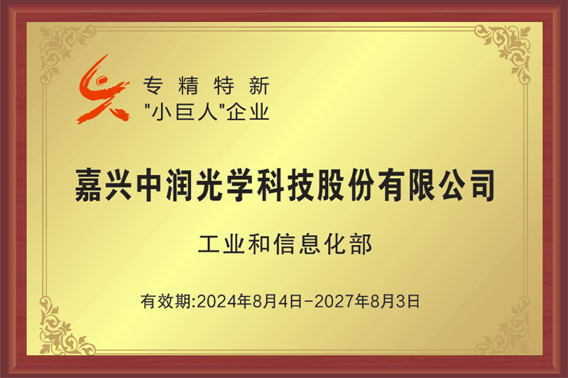 國(guó)家級(jí)專精特新“ 小巨人”企業(yè)